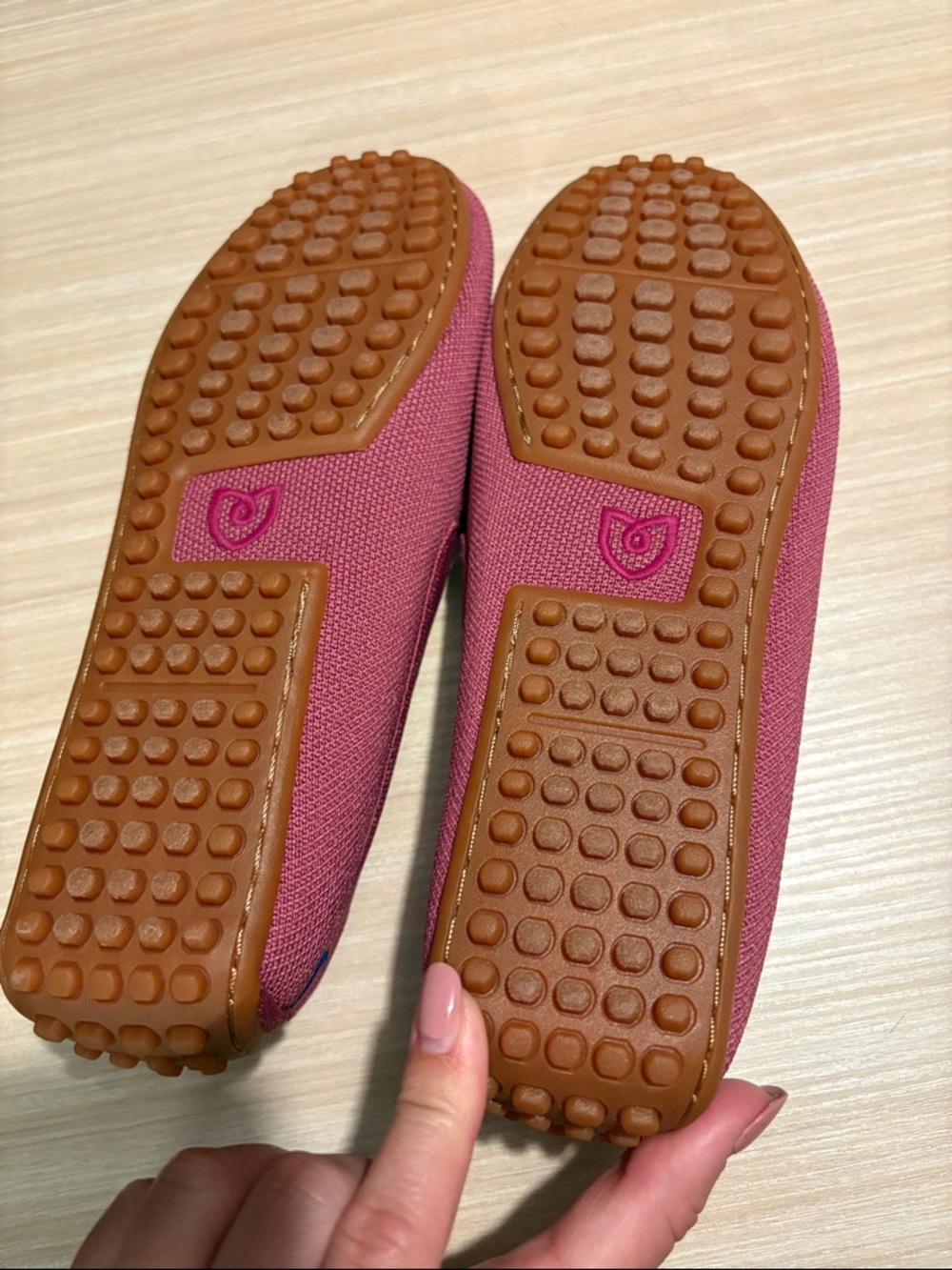 NWOT Rothy's Pink The Double Bit Driver Loafers - Picture 2 of 6